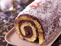 Buche De Noel Noix De Coco Chocolat Recettes Recette Buche De Noel Noix De Coco Alimentation Buche De Noel