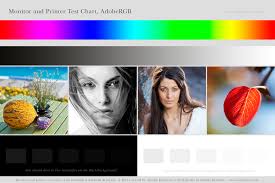 monitor and printer test chart adobergb
