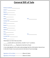 General bill of sale form is a kind of receipt, which the seller gives to the buyer as an acknowledgement of receipt of the amount. Bill Of Sale Examples Top 4 Practical Examples Of Bill Of Sale