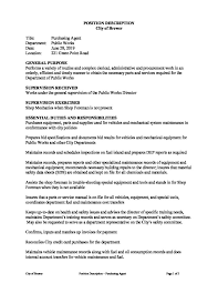 Supervise daily activity of personnel in their area of responsibility. Job Description Purchasing Agent Pw The City Of Brewer Maine