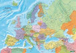In europa leben heute rund 743,1 millionen menschen in über 60 ländern. Europa Politisch Poster 1 6 Mio Metallbestabt In Rolle Planokarte Landkarten Portofrei Bei Bucher De