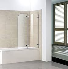 Shower screens are a popular choice, if you've set your heart on having an over bath screen as opposed to a shower curtain, that's great news but there's also some other things you'll need to take into account such as styling, fitment, space requirements and accessibility. 120x140 Cm Shower Partition Bathtub Folding Wall Mounted Folding Bath Shower Screen H2h Amazon De Diy Tools