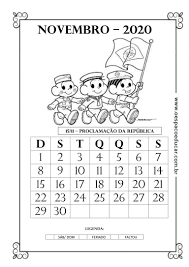 Calendário Escolar Datas Comemorativas Educação Infantil Calendarios 2020 Para Imprimir Espaco Educar Calendarios Infantis Datas Comemorativas Educacao Infantil 1º Dia De Aula