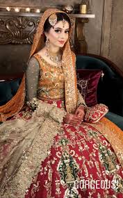 Mehndi Bride Wearing Faiza Saqlain Bridal Dress Fashion Pakistani Bridal Dresses Pakistani Wedding Dresses