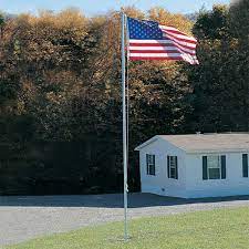 16' homesteader residential in ground flag pole. 20 Foot Patriot U S Flagpole Set Includes 3 X 5 Flag Walmart Com Walmart Com