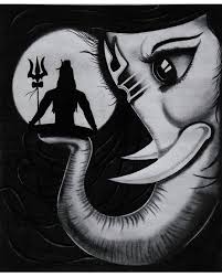 Artistic Ganpati Photo Black And White 14 Likes 0 Comments S H V Shiva Ganesha Krishna On Instagram Artist In 2020 Art Drawings Sketches Creative Art Drawings Sketches Simple Beauty Art Drawings