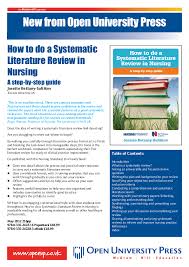Free nursing literature reviews samples and examples list. Pdf How To Write A Systematic Review Josette Bettany Saltikov Academia Edu