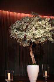 Baby S Breath Tree On The Wedding Stage A Romantic Capella Wedding Filled With Baby S Breath Tree Wedding Birch Tree Wedding Birch Tree Wedding Invitations