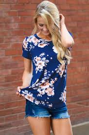 Check spelling or type a new query. Royal Blue Floral Printed T Shirt Round Neck Short Sleeve Floral Shirt Women Floral Print Gowns Floral Tops