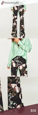 Zara Crane Bird Print Wide Leg Trousers Pants Print Clothes Fashion Clothes Design