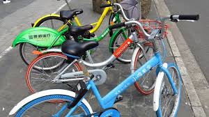 Gelb Orange Blau Shanghais Bike Sharing Revolution Ist Bunt