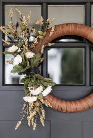 This is a simple and more modern wreath. Modern Leather Fall Wreath Diy Tutorial Cherished Bliss