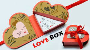 Fold the paper in half diagonally, then unfold. Love Box Card Love Greeting Cards Latest Design Handmade Box Greeting Card Making Ideas 111 Youtube
