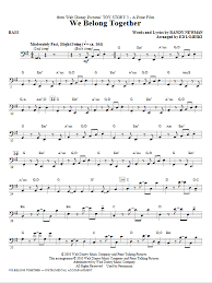 Who's gonna talk to me on the phone 'til the sun comes up? Ed Lojeski We Belong Together From Toy Story 3 Bass Sheet Music Pdf Notes Chords Disney Score Choir Instrumental Pak Download Printable Sku 294606