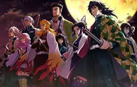 Kimetsu no yaiba | tumblr. Wallpaper The Moon Characters The Blade Cleaves Demons Demon Slayer Kimetsu No Yaiba Images For Desktop Section Syonen Download