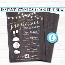 Usually this involves the consumption of one course at. Editable Progressive Dinner Party Invitation Neighborhood Potluck Party Invite Rustic Wood Printable House Round Robin Instant Download By Tidylady Printables Catch My Party