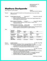 c developer resume sample