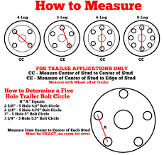If there are 7 studs, multiply the measurement by 1.03. Amazon Com New 13 Inch 5 On 4 5 White Spoke Trailer Wheel Mounted With St175 80 R13 Radial Tire Automotive