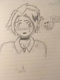 An Embarrassed Denki Art Male Sketch Female Sketch