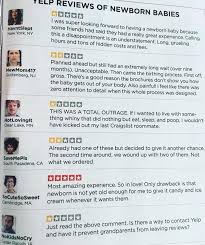 We do not post reviews to yelp, as it is against their terms of service. Newborn Yelp Reviews Funny