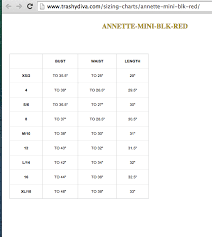 Trashy Diva Annette Mini Leopard Size Chart Chart Trashy