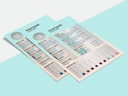 Free Neat Resume Template With Soft Colors Combination Cv Resume Print