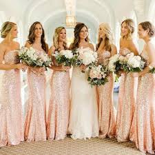 Rose Gold Sequin Mermaid Custom Long Bridesmaid Dresses Wg227 Rose Gold Bridesmaid Dress Sweetheart Bridesmaids Dresses Bridesmaid Dresses
