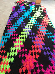 Neon Stripes Red Heart Yarn Afghan Crochet Patterns Red