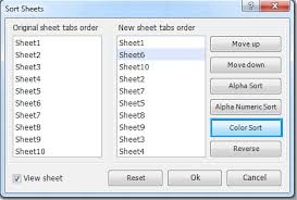 I'm embarrassed to say i misstated what i was looking for. How To Sort Worksheet Tabs By Color In Excel