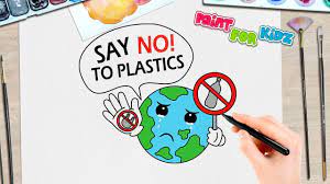 Say No To Plastics Drawing Simple Easy Paint For Kidz Youtube