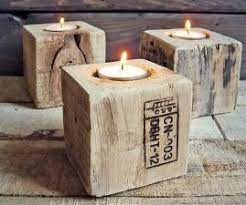 Learn how to make a simple yet elegant candle holer from upcycled pallets. Paletten Mobel Luneburg Deutsch Evern Teelichthalter Palette Deco Palette Diy Deco Palette Bois