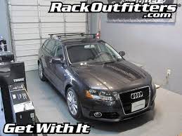 Audi A3 Sportback Thule Rapid Podium Black Aeroblade Base Roof Rack 06 13 Audi A3 Sportback Audi Audi A3