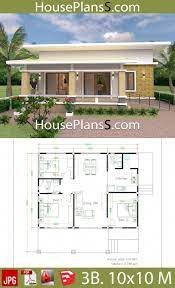 House Design Plans 10x10 With 3 Bedrooms Full Interior Simple House Design Small House Design Plans House Floor Plans