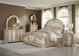 The old world bedroom set posts are crowned by hand carved newel tops and the acanthus carvings match the case pilasters. Antoinetta Panel Bedroom Set Champagne By Homelegance Furniturepick