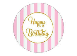 See more ideas about topper, cake toppers, birthday cake topper printable. Edible Cake Toppers Pink And Gold Happy Birthday Edibilis