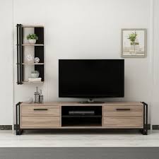 ensemble meuble tv reversible nexus 200 x 44 x 41 cm blanc chene en 2021 meuble tv mobilier de salon meuble salon