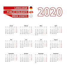 Term 3 (eastern and western division). Calendar 2020 In Germany Language With Public Holidays The Country Of Switzerland In Year 2020 Stock Vector Illustration Of Element Monthly 162494950