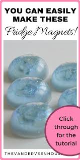 Make These Sparkly Blue Epoxy Resin Magnet Resin Crafts Diy Magnets Budget Friendly Decor