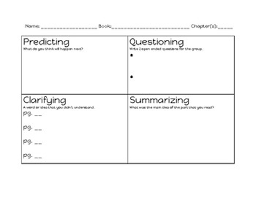 Reciprocal teaching strategies have been shown to increase student reading comprehension and. Reciprocal Teaching Small Group Worksheet By Amy Hoff Tpt