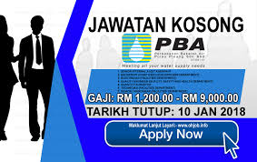 Pbahb's principal and wholly owned subsidiaries are perbadanan bekalan air pulau pinang sdn bhd, pba resources. Pin On Iklan Jawatan Kosong