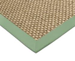 Nicht nur der moderne look sondern auch die tollen eigenschaften des sisalmaterials, welches aus den blättern der agave pflanze gewonnen wird. Sisal Teppich Cuadro Natur Baumwollbordure Mintgrun
