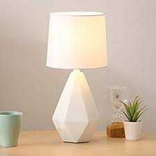A wide variety of walmart table lamps options are available to you, such as. Modern Ceramic Small White Irregular Geometric Livingroom Bedroom Bedside Table Lamp Desk Lamp With White Fabric Shade Walmart Com In 2021 Bedside Table Lamps Modern Table Lamp Table Lamps For Bedroom