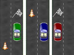 Cones or flags can be set up 25 feet apart to show where other cars would sit. Three Cars