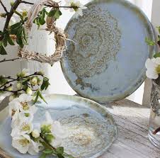 Teller Dani Blume groß Himmel