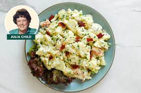 Julia Child Has A Clever Trick For Making The Creamiest Potato Salad Ever Potatoe Salad Recipe Creamy Potato Salad Creamy Potato
