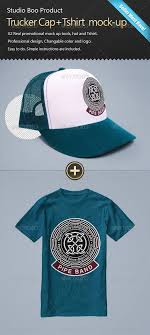Trucker Cap Tshirt Mock Up Clothing Mockup Trucker Cap Shirt Mockup