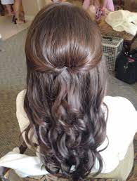 Wedding Hairstyles To Do At Home Simple Wedding Hairstyles Half Up Half Down Weddinghairstyles Down Hairstyles Hair Styles Simple Wedding Hairstyles