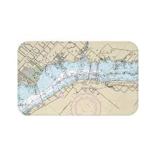 fort myers nautical chart bath mat chart mugs