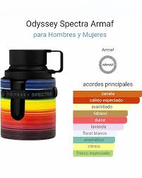 Odyssey Spectra de Armaf es una fragancia moderna y vers&aacute;til que combina  notas frescas, especiadas y amaderadas para crear un aroma distintivo y  duradero. Su equilibrio la hace adecuada para diversas ocasiones