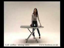 New for 2020, the palma height adjustable garden table offers you the best of casual lounging and formal dining. Lift Coffee Dining Table By Bonbon Co Uk Youtube